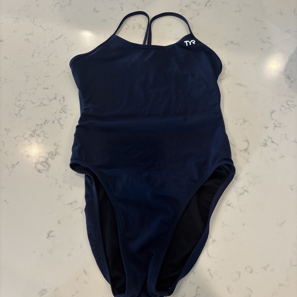 TYR Women's SZ 32 Hexa CutOut Fit Swimsuit Black Swim Dive Springboard Swim Team